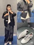 Embroidered Logo Jacket Black Grey HJ0177