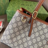 GG Emblem Tote Bag & Shoulder Bag Coated Canvas Adjustable Strap