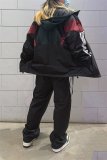 Men Women Simple Logo Hooded Jacket Black Green KC3125