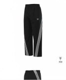 Men Women Simple Logo Pants Black KC3132