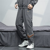 Men's Simple Embroidered Logo Pants Grey 4727