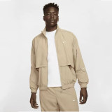 Men's Simple Embroidered Logo Jacket Khaki FB8622