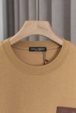 Original 25SS Cotton Simple T-shirt With Pocket Brown