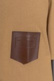 Original 25SS Cotton Simple T-shirt With Pocket Brown