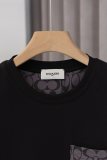 Original 25SS Cotton Simple Short Sleeve T-shirt With Pocket Black