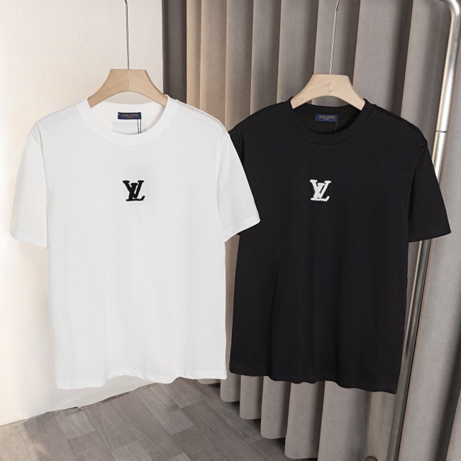 Original 25SS Cotton Simple Flocked Logo T-Shirt