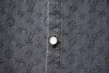 5A 25SS Jacquard Logo Denim Short Sleeve Shirt Grey