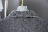 5A 25SS Jacquard Logo Denim Short Sleeve Shirt Grey
