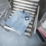 5A 25SS Short Sleeve Denim Shirt Blue