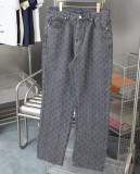 5A Jacquard Logo Jeans Grey