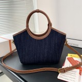 Original IVY Canvas And Leather Tote Bag Send With Gift Box