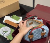Original Marmont Mini GG Shoulder Bag Luxury Leather Crossbody Bag Blue 859975