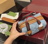 Original Marmont Mini GG Shoulder Bag Luxury Leather Crossbody Bag Blue 859975