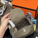 Original Women's Lindy Clemence Shoulder Bag 18 Etoupe H073428CK18