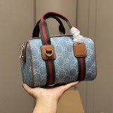 Original Marmont Mini GG Shoulder Bag Luxury Leather Crossbody Bag Blue 859975