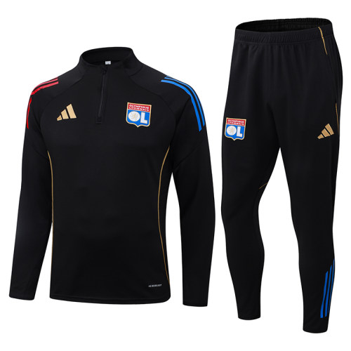 2526 Olympique Lyonnais Football Jersey Set Black