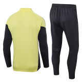 2526 Real Madrid Half-Zip Training Tracksuit Lime Grey