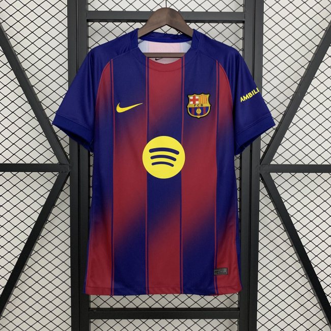 5A 2526 FC Barcelona Home Jersey - Red Blue Gradient Striped Soccer Shirt