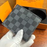 5A Belt & Wallet Gift Set – Damier Graphite Canvas with Gold Buckle 41435