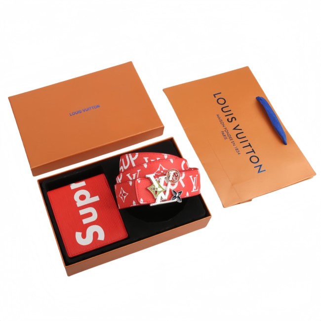5A Red Belt & Card Holder Gift Set – Limited Edition Collaboration 40735