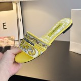 Original Maiolica Embroidered Logo Women's Slippers Yellow