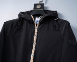 Men's Lightweight Breathable Waterproof Hooded Outdoor Jacket Zip Up Coat with Pocket Nylon Windbreaker 56020