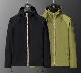 Men's Lightweight Breathable Waterproof Hooded Outdoor Jacket Zip Up Coat with Pocket Nylon Windbreaker 56020