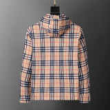 Men's Lightweight Breathable Waterproof Hooded Outdoor Jacket Zip Up Coat with Pocket Nylon Windbreaker 56023