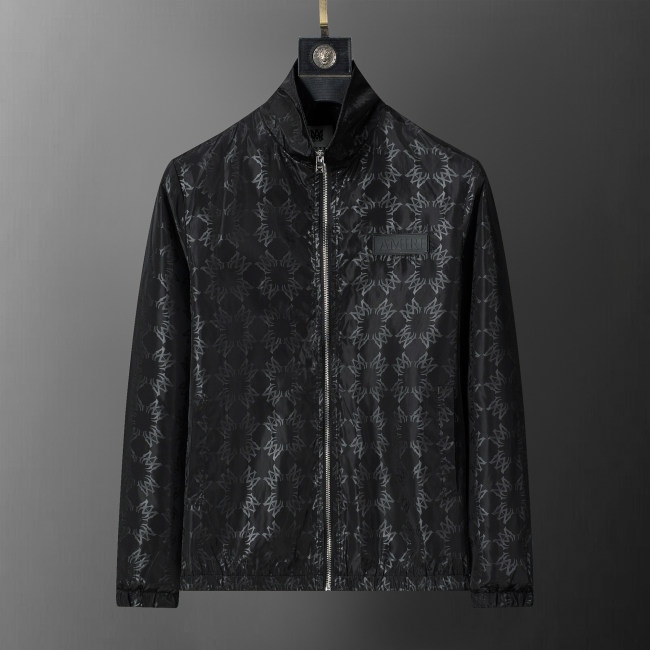 Men's Jacket, Lightweight Casual Stadium Packable Wind and Water Resistant Jacket Nylon Windbreaker Coat with Pocket 56010