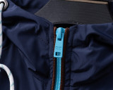 Men's Lightweight Breathable Waterproof Hooded Outdoor Jacket Zip Up Coat with Pocket Nylon Windbreaker 56002