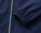 Men's Lightweight Breathable Waterproof Hooded Outdoor Jacket Zip Up Coat with Pocket Nylon Windbreaker 56002