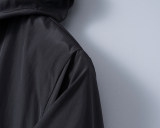 Men's Lightweight Breathable Waterproof Hooded Outdoor Jacket Zip Up Coat with Pocket Nylon Windbreaker 56004