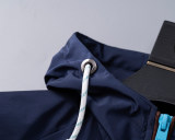 Men's Lightweight Breathable Waterproof Hooded Outdoor Jacket Zip Up Coat with Pocket Nylon Windbreaker 56002