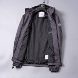Men's Lightweight Breathable Waterproof Hooded Outdoor Jacket Zip Up Coat with Pocket Nylon Windbreaker 56011