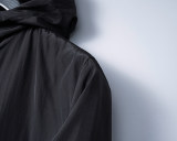 Men's Lightweight Breathable Waterproof Hooded Outdoor Jacket Zip Up Coat with Pocket Nylon Windbreaker 56001