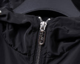 Men's Lightweight Breathable Waterproof Hooded Outdoor Jacket Zip Up Coat with Pocket Nylon Windbreaker 56038