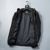 Men's Lightweight Breathable Waterproof Hooded Outdoor Jacket Zip Up Coat with Pocket Nylon Windbreaker 56031