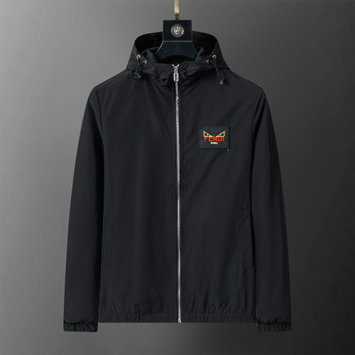 Men's Lightweight Breathable Waterproof Hooded Outdoor Jacket Zip Up Coat with Pocket Nylon Windbreaker 56038