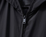 Men's Lightweight Breathable Waterproof Hooded Outdoor Jacket Zip Up Coat with Pocket Nylon Windbreaker 56004