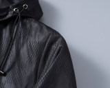 Men's Lightweight Breathable Waterproof Hooded Outdoor Jacket Zip Up Coat with Pocket Nylon Windbreaker 56018
