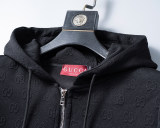Hooded Cotton Tracksuits Sweatsuits for Men Sweat Track Suits 2 Piece Casual Athletic Jogging Warm Up Full Zip Sportswear Sets 38110
