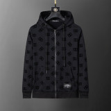 Hooded Cotton Tracksuits Sweatsuits for Men Sweat Track Suits 2 Piece Casual Athletic Jogging Warm Up Full Zip Sportswear Sets 38104
