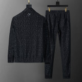 Men's Cotton Tracksuits Outfits Set 2 Piece Jogging Suits Warm Up Sweatsuits Stand Collar Sportswear Track  Suits Sets 38098