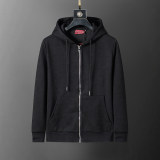 Hooded Cotton Tracksuits Sweatsuits for Men Sweat Track Suits 2 Piece Casual Athletic Jogging Warm Up Full Zip Sportswear Sets 38110