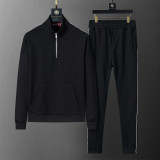 Men's Cotton Tracksuits Outfits Set 2 Piece Jogging Suits Warm Up Sweatsuits Stand Collar Sportswear Track  Suits Sets 38106