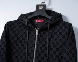 Hooded Cotton Tracksuits Sweatsuits for Men Sweat Track Suits 2 Piece Casual Athletic Jogging Warm Up Full Zip Sportswear Sets 38096