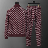 Men's Cotton Tracksuits Outfits Set 2 Piece Jogging Suits Warm Up Sweatsuits Stand Collar Sportswear Track  Suits Sets 38107