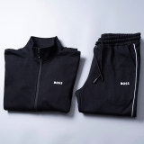Men's Cotton Tracksuits Outfits Set 2 Piece Jogging Suits Warm Up Sweatsuits Stand Collar Sportswear Track  Suits Sets 38094