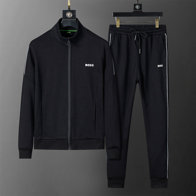 Men's Cotton Tracksuits Outfits Set 2 Piece Jogging Suits Warm Up Sweatsuits Stand Collar Sportswear Track  Suits Sets 38094