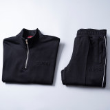 Men's Cotton Tracksuits Outfits Set 2 Piece Jogging Suits Warm Up Sweatsuits Stand Collar Sportswear Track  Suits Sets 38106